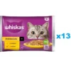 WHISKAS Adult in bustina 52x85g Alimento umido per gatti adulti pollo e tacchino in salsa