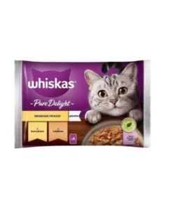 WHISKAS Adult in bustina 4x85g cibo umido in gelatina con pollo e tacchino per gatti adulti