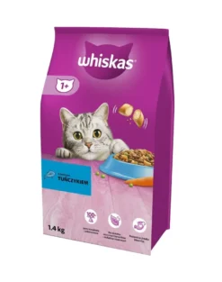 WHISKAS Adult 1,4 kg alimento secco completo per gatti adulti con delizioso tonno