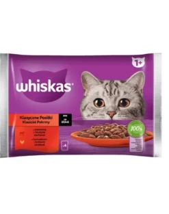 WHISKAS Adult Pasti Classici 52x85g Bocconcini con pollo e manzo in salsa