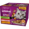 WHISKAS Adult Tasty Mix in salsa 24x85g bocconcini con manzo, salmone, pollo e tacchino, pollo e merluzzo per gatti adulti