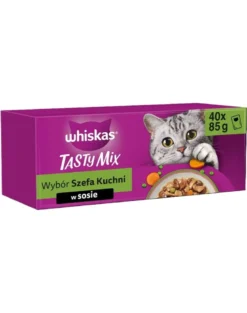 WHISKAS Adult Tasty Mix Scelta dello Chef 40x85 g cibo umido completo per gatti adulti in salsa