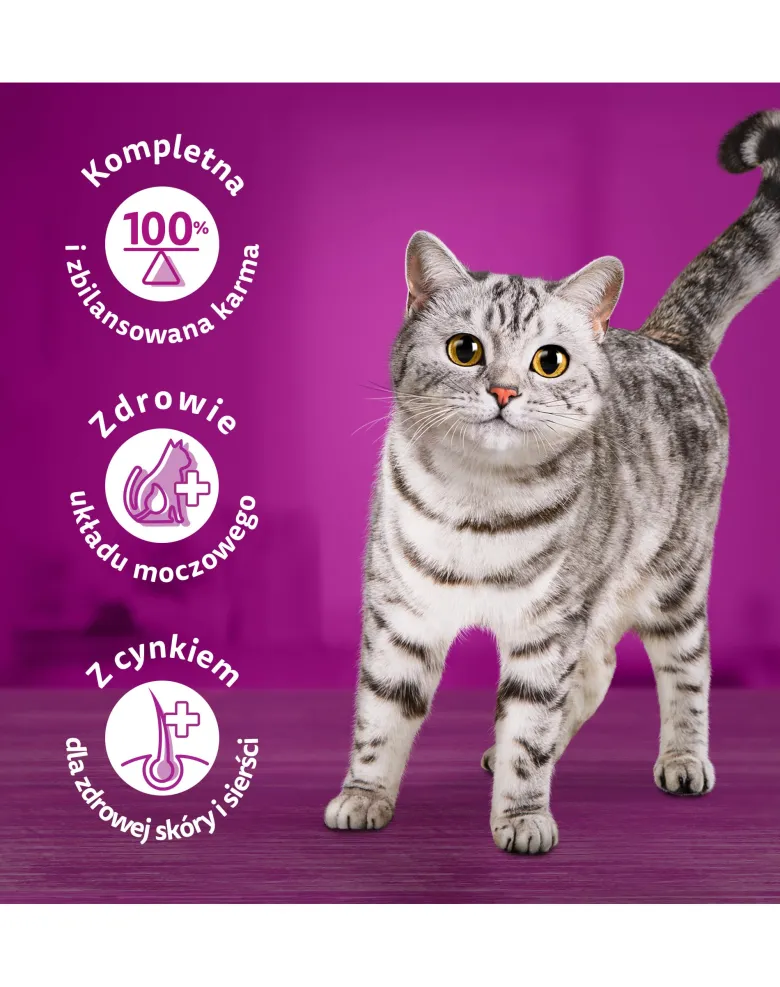 WHISKAS Adult Tasty Mix 48x85g Variazioni cremose con pollo e verdure, agnello e tacchino in salsa