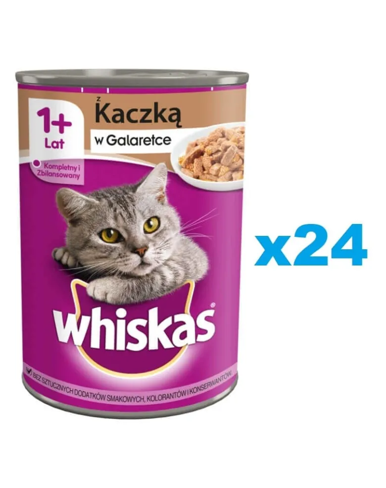 WHISKAS 1+Anatra in gelatina 24x400g