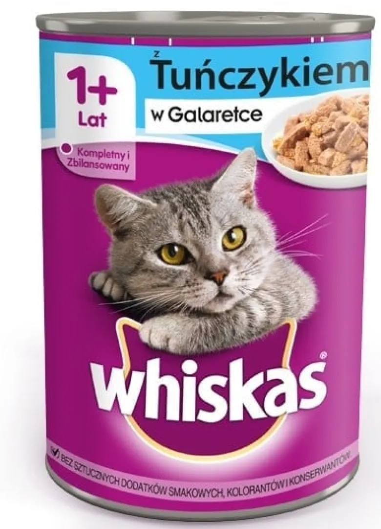 WHISKAS Cibo umido con tonno in gelatina 24x400g