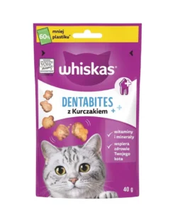 WHISKAS Dentabites 40g snack per la salute dentale per gatti adulti