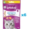 WHISKAS Dentabites 6x40g snack per la salute dentale per gatti adulti