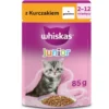 WHISKAS Junior con pollo in gelatina 85 g cibo umido per gattini