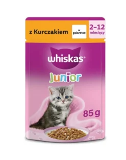 WHISKAS Junior con pollo in gelatina 85 g cibo umido per gattini