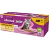 WHISKAS Junior Mix gusti 40x85g Alimento umido per gattini con pollo, anatra, pollame e tacchino in gelatina
