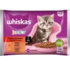WHISKAS Junior Pasti Classici 4x85g Bocconcini con pollo e manzo in salsa