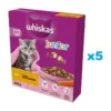 WHISKAS Junior 5x800g Alimento secco completo per gattini con delizioso pollo