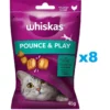 WHISKAS Pounce & Play 8 x 45g snack con pollo per gatti