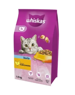 WHISKAS Sterile 6x1,4kg Alimento secco con pollo per gatti adulti sterilizzati