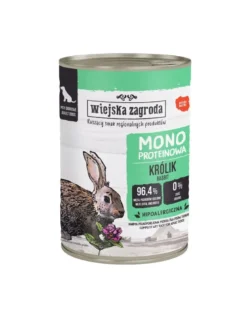WIEJSKA ZAGRODA Cibo umido monoproteico con coniglio per cani 400 g