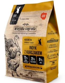 WIEJSKA ZAGRODA Tacchino con pollo per gattini 400 g