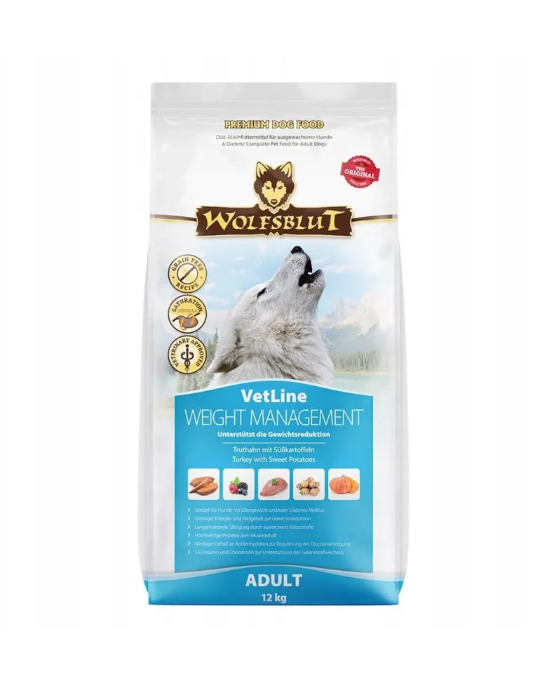 WOLFSBLUT VetLine Weight Management alimento dietetico per cani per il controllo del peso 12 kg