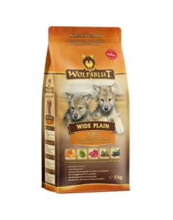 WOLFSBLUT Wide Plain Puppy per cuccioli con carne di cavallo e patate dolci 12,5 kg