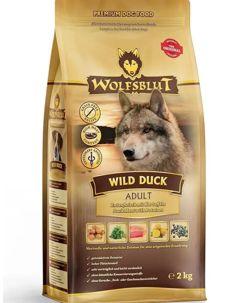 WOLFSBLUT Wild Duck Large Breed Adult per cani di razza grande con anatra 12,5 kg
