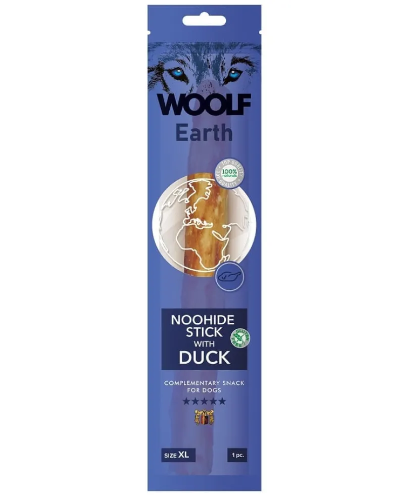 WOOLF Earth Noohide Stick with Duck XL 85g bastoncino per anatre