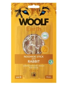 WOOLF Earth Noohide Stick with Rabbit S 90g bastoncini di coniglio