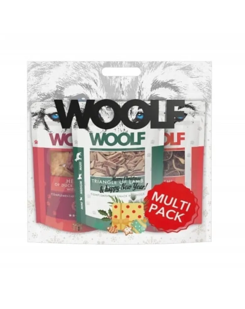 WOOLF Multipack Christmas 3x100g snack per cani