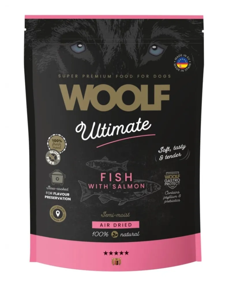 WOOLF Ultimate Soft Adult Dog Fish with Salmon 1 kg alimento semi-umido senza cereali con pesce e salmone