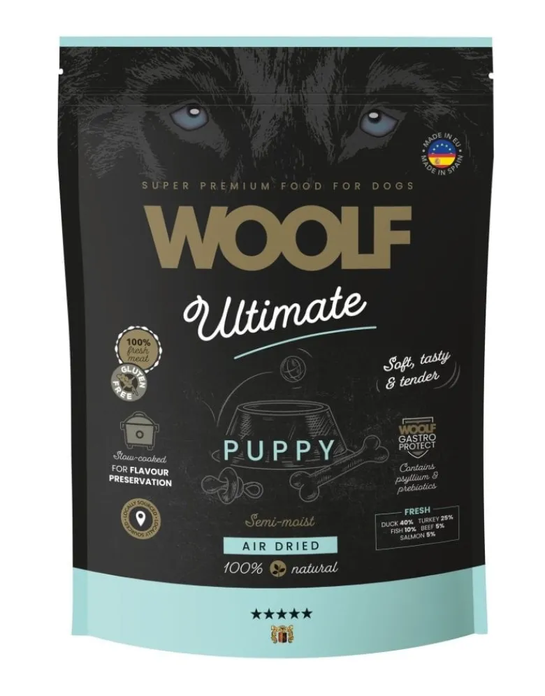 WOOLF Ultimate Soft Puppy 1 kg alimento senza cereali semi-umido con anatra e tacchino per cuccioli