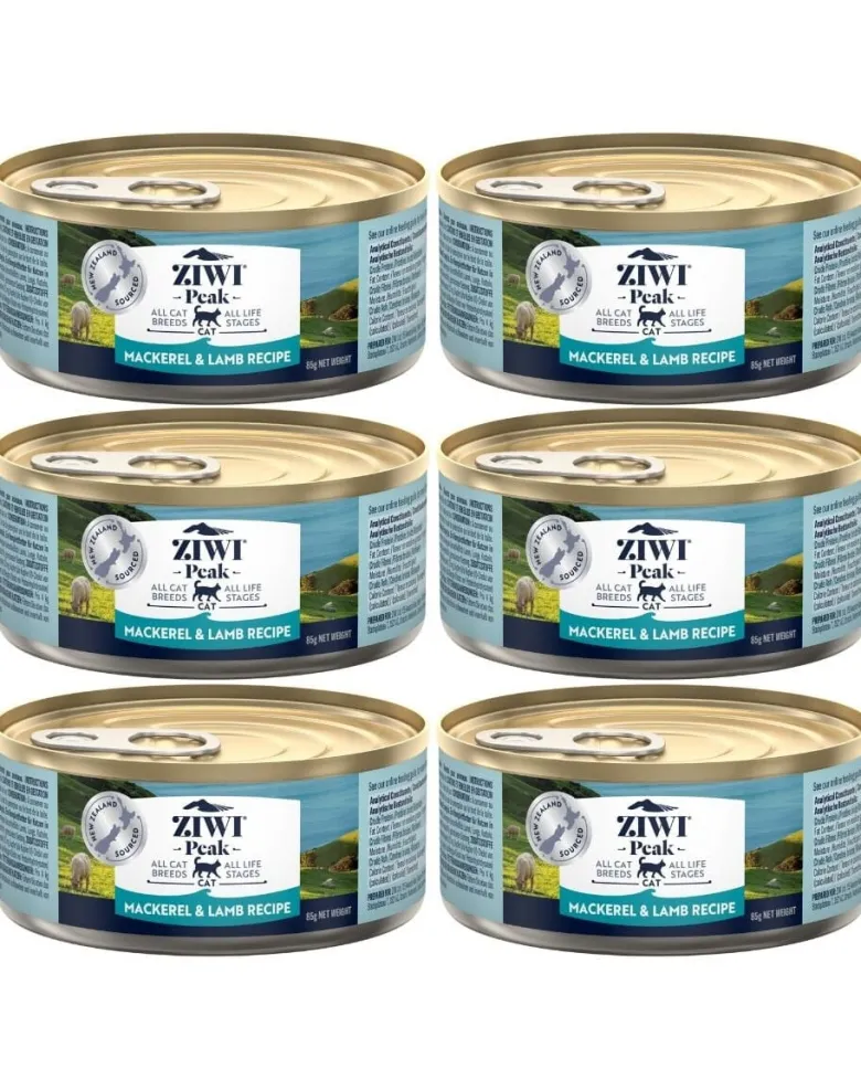 ZIWIPEAK Cat Mackerel&Lamb Sgombro e agnello 6x85 g