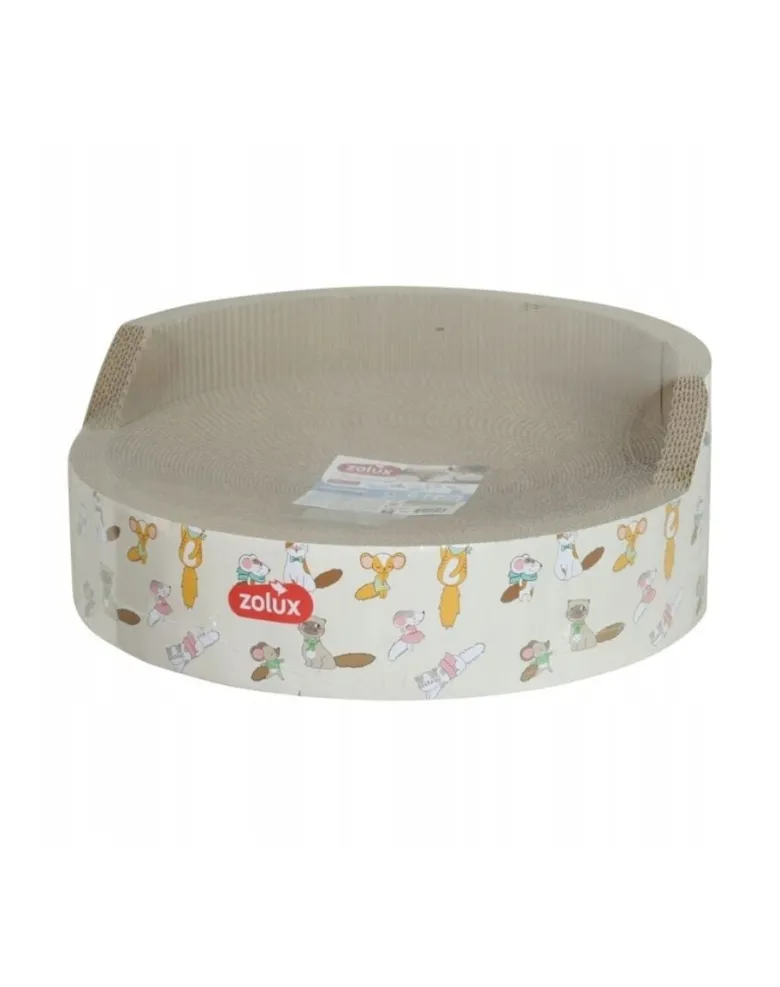 ZOLUX Tiragraffi per gatti CHATOUILLE 2in1 rotondo con erba gatta