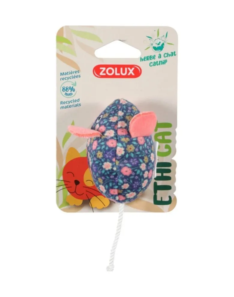 ZOLUX Topo giocattolo per gatti ETHICAT con fiori